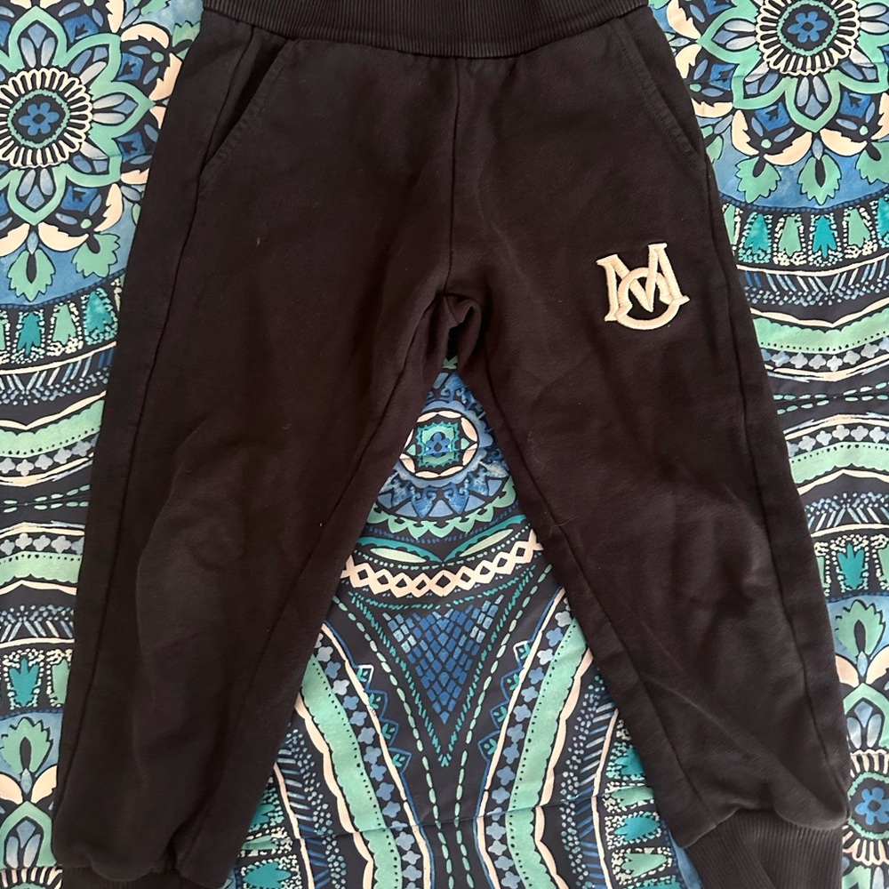 Moncler Kids Black Sweatpants with Logo
